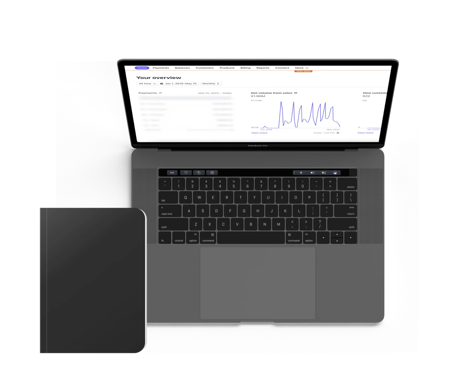 Laptop mit geöffnetem Heizungskonfigurator